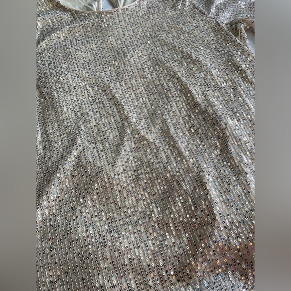 LC Lauren Conrad, silver sequined blouse, size small - Picture 3 of 3